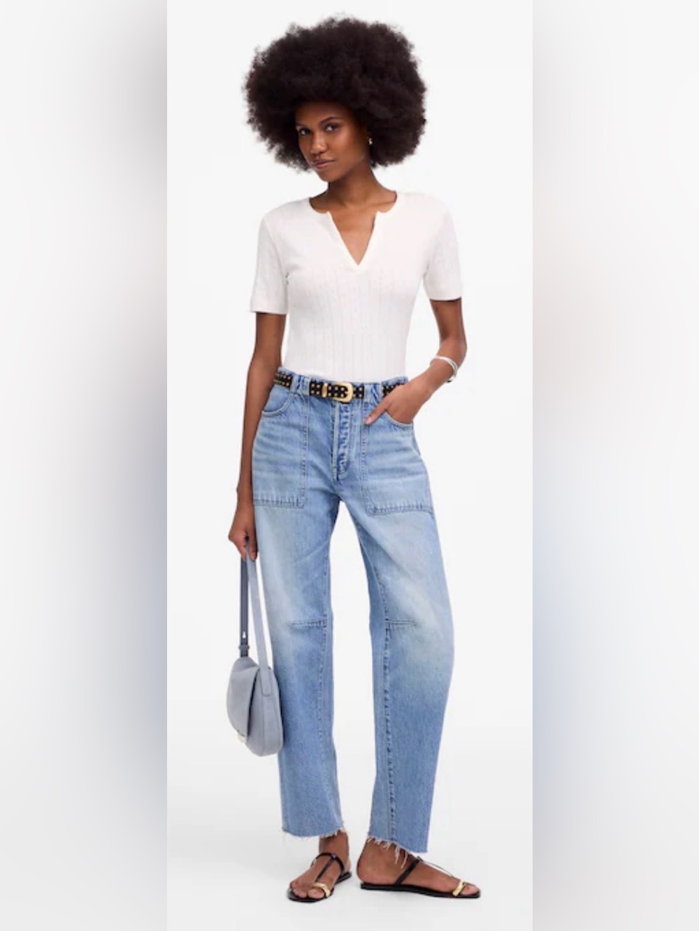 NWT Madewell The Darted Barrel-Leg Jean size 28